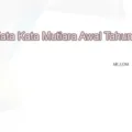 Kata Kata Mutiara Awal Tahun Penuh Makna
