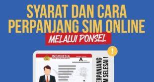 Cara Pepanjang SIM Secara Online