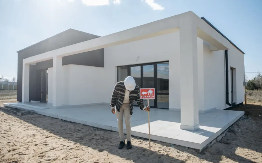 Calon pembeli memeriksa maket proyek perumahan bersama tenaga pemasar saat mencari developer perumahan terpercaya